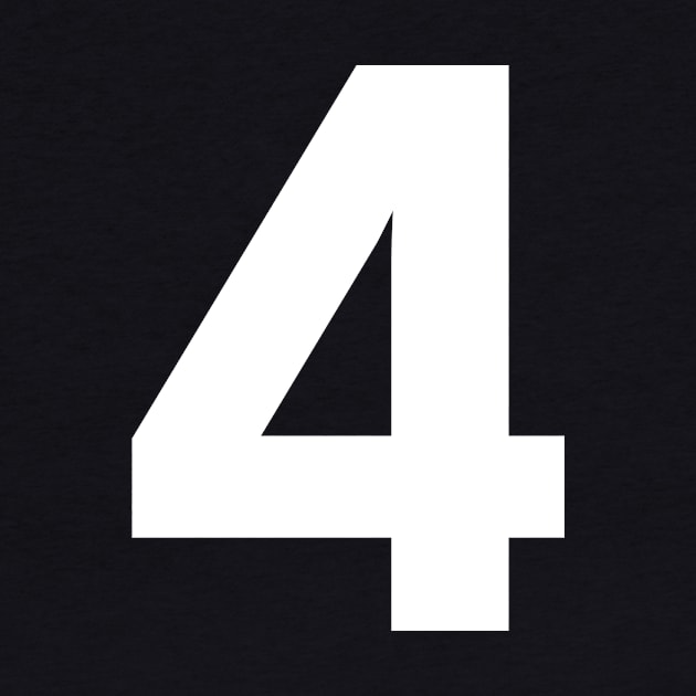 Number Four - 4 - Any Color - Team Sports Numbered Uniform Jersey - Birthday Gift by Modern Evolution